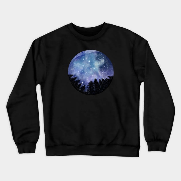 Sleep Outdoors Under The Stars Crewneck Sweatshirt by LittleBunnySunshine